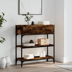 Tavolino Consolle Rovere Fumo 72,5x25x75cm in Legno Multistrato Vidaxl 52721