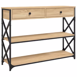 Tavolo Consolle Rovere Sonoma 100x28x75 cm in Legno Multistratocod mxl 83446 - Vista aggiuntiva 2
