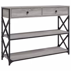 Tavolo Consolle Grigio Sonoma 100x28x75 cm in Legno Multistratocod mxl 83450 - Vista aggiuntiva 2