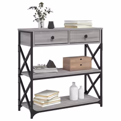 Tavolino Consolle Grigio Sonoma 75x28x75 cm Legno Multistratocod mxl 83445 - Vista aggiuntiva 3