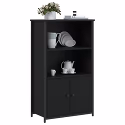 Credenza Nera 62x32x103,5 cm in Legno Multistratocod mxl 83461