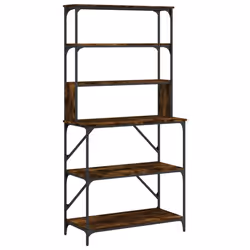 Scaffale Cucina 6 Ripiani Rovere Fumo 90x40x180cm Multistratocod mxl 83561 - Vista aggiuntiva 2