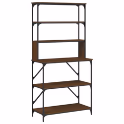 Scaffale Cucina 6Ripiani Rovere Marrone 90x40x180cm Multistratocod mxl 131475 - Vista aggiuntiva 2