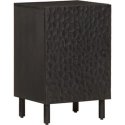 Vidaxl - Mobile da Bagno Nero 38x33x58 cm in Legno Massello di Mango 11616