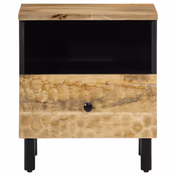 Comodino 40x33x46 cm in Legno Massello di Mangocod mxl 113308 - Vista aggiuntiva 3