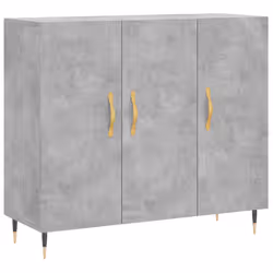 vidaXL Credenza Grigio Cemento 90x34x80 cm in Legno Multistrato - Vista aggiuntiva 2