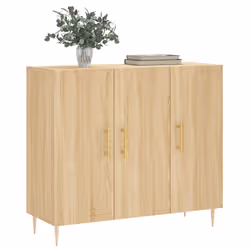 Credenza Rovere Sonoma 90x34x80 cm in Legno Multistratocod mxl 104453 - Vista aggiuntiva 3