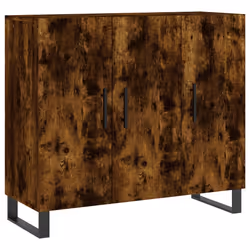 vidaXL Credenza Rovere Fumo 90x34x80 cm in Legno Multistrato - Vista aggiuntiva 2
