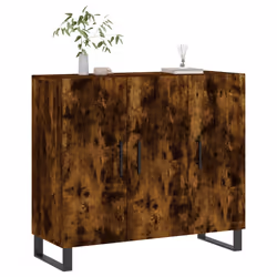 vidaXL Credenza Rovere Fumo 90x34x80 cm in Legno Multistrato - Vista aggiuntiva 3