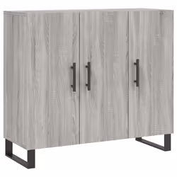Credenza Grigio Sonoma 90x34x80 cm in Legno Multistratocod mxl 104779 - Vista aggiuntiva 2