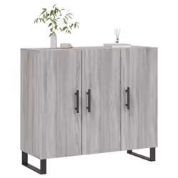 Credenza Grigio Sonoma 90x34x80 cm in Legno Multistratocod mxl 104779 - Vista aggiuntiva 3