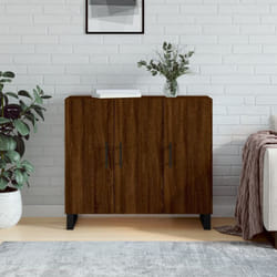 Credenza, Madia per salotto Rovere Marrone 90x34x80 cm in Legno Multistrato vidaXL