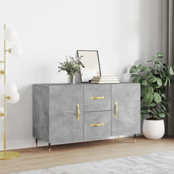 Credenza, Madia per salotto Grigio Cemento 100x36x60 cm in Legno Multistrato Vidaxl