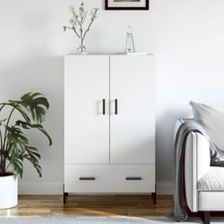 vidaXL Credenza Bianca 69,5x31x115 cm in Legno Multistrato