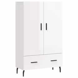 Credenza Bianco Lucido 69,5x31x115 cm in Legno Multistratocod mxl 103950