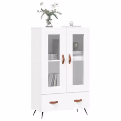 Credenza Bianca 69,5x31x115 cm in Legno Multistratocod mxl 102950 - Vista aggiuntiva 3