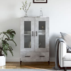 Credenza, Madia per salotto Grigio Cemento 69, 5x31x115 cm in Legno Multistrato Vidaxl