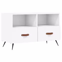 vidaXL Mobile Porta TV Bianco 80x36x50 cm in Legno Multistrato - Vista aggiuntiva 2