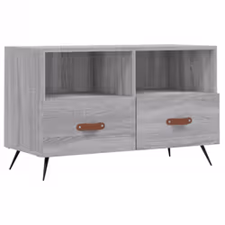 Mobile Porta TV Grigio Sonoma 80x36x50 cm in Legno Multistratocod mxl 105333 - Vista aggiuntiva 2