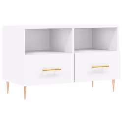 vidaXL Mobile Porta TV Bianco 80x36x50 cm in Legno Multistrato - Vista aggiuntiva 2
