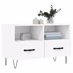 Mobile Porta TV Bianco 80x36x50 cm in Legno Multistratocod mxl 79601 - Vista aggiuntiva 3