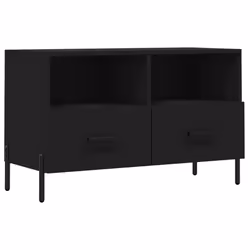 Mobile Porta TV Nero 80x36x50 cm in Legno Multistratocod mxl 127035 - Vista aggiuntiva 2
