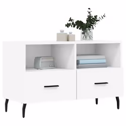 Mobile Porta TV Bianco 80x36x50 cm in Legno Multistratocod mxl 127513 - Vista aggiuntiva 3