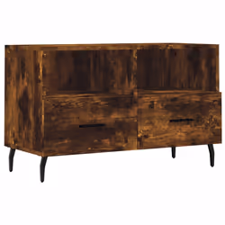 Mobile Porta TV Rovere Fumo 80x36x50 cm in Legno Multistratocod mxl 81196 - Vista aggiuntiva 2