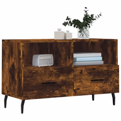 Mobile Porta TV Rovere Fumo 80x36x50 cm in Legno Multistratocod mxl 81196 - Vista aggiuntiva 3