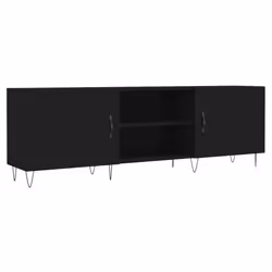 vidaXL Mobile Porta TV Nero 150x30x50 cm in Legno Multistrato - Vista aggiuntiva 2