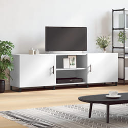 Mobile Porta TV Bianco 150x30x50 cm in Legno Multistratocod mxl 103530