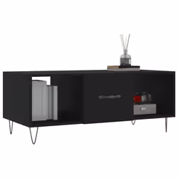 Tavolino da Salotto Nero 102x50x40 cm in Legno Multistratocod mxl 79143