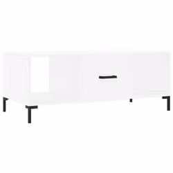 Tavolino da Salotto Bianco 102x50x40 cm in Legno Multistratocod mxl 79574