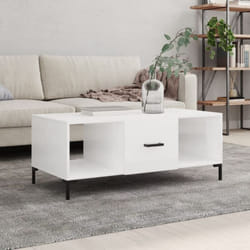 Vidaxl - Tavolino da Salotto Bianco Lucido 102x50x40cm Legno Multistrato