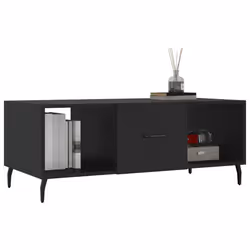 Tavolino da Salotto Nero 102x50x40 cm in Legno Multistratocod mxl 103092 - Vista aggiuntiva 3
