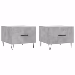 Tavolini Salotto 2pz Grigio Cemento 50x50x40 Legno Multistratocod mxl 79783 - Vista aggiuntiva 2