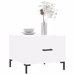 Tavolino da Salotto Bianco 50x50x40 cm in Legno Multistratocod mxl 79819 - Vista aggiuntiva 3