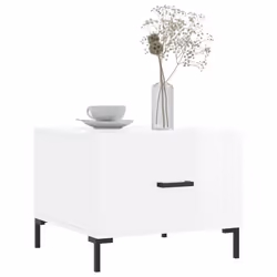 vidaXL Tavolini Salotto 2pz Bianco Lucido 50x50x40cm Legno Multistrato - Vista aggiuntiva 3