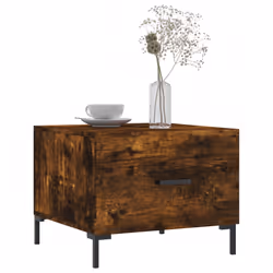 Tavolini Salotto 2 pz Rovere Fumo 50x50x40cm Legno Multistratocod mxl 104530 - Vista aggiuntiva 3