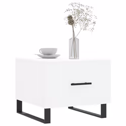 Tavolino da Salotto Bianco 50x50x40 cm in Legno Multistratocod mxl 79936