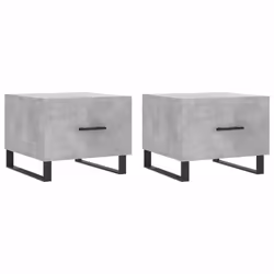 Tavolini Salotto 2pz Grigio Cemento 50x50x40 Legno Multistratocod mxl 103707 - Vista aggiuntiva 2