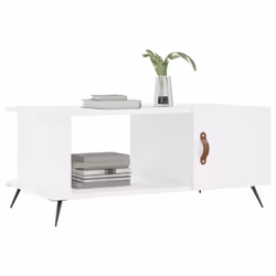 vidaXL Tavolino da Salotto Bianco 90x50x40 cm in Legno Multistrato - Vista aggiuntiva 3
