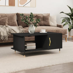 vidaXL Tavolino da Salotto Nero 90x50x40 cm in Legno Multistrato