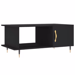 vidaXL Tavolino da Salotto Nero 90x50x40 cm in Legno Multistrato - Vista aggiuntiva 2