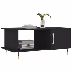 vidaXL Tavolino da Salotto Nero 90x50x40 cm in Legno Multistrato - Vista aggiuntiva 3