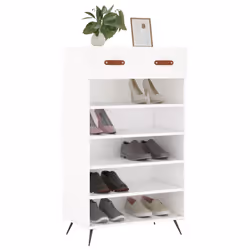 Scarpiera Bianca 60x35x105 cm in Legno Multistratocod mxl 102894 - Vista aggiuntiva 3