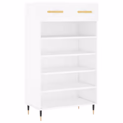 Scarpiera Bianca 60x35x105 cm in Legno Multistratocod mxl 79562 - Vista aggiuntiva 2