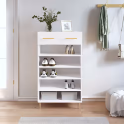 Tenete le scarpe ben organizzate e create un ambiente ordinato con questa elegante scarpiera! Materiale resistente: Il legno  ...