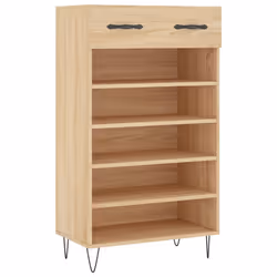 Scarpiera Rovere Sonoma 60x35x105 cm in Legno Multistratocod mxl 80564 - Vista aggiuntiva 2