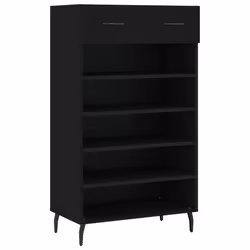 Scarpiera Nera 60x35x105 cm in Legno Multistratocod mxl 127117 - Vista aggiuntiva 2